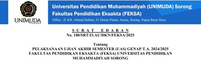 Edaran UAS Genap 2024/2025