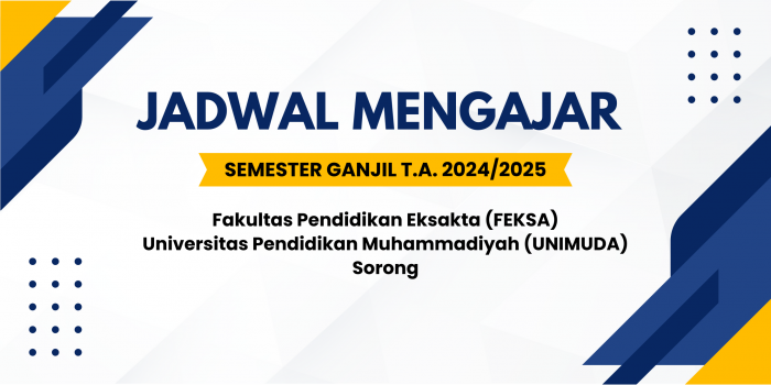 Jadwal Mengajar Ganjil Tahun Akademik 2024/2025