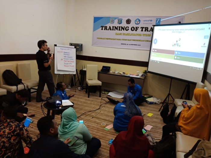 Membiasakan Perilaku Hidup Sehat melalui Program WinS (Wash in School), Kemitraan Unimuda-Unicef gelar TOT bagi Pelatih di Vega Hotel