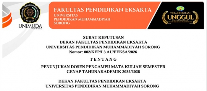 SK Mengajar dan Jadwal Perkuliahan Semester Genap 2025-2026