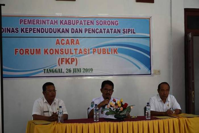 UNIMUDA SORONG UTUS 2 MAHASISWA DARI (FKIP dan FISH) UNTUK IKUTI FORUM KONSULTASI PUBLIK DISDUKCAPIL KABUPATEN SORONG