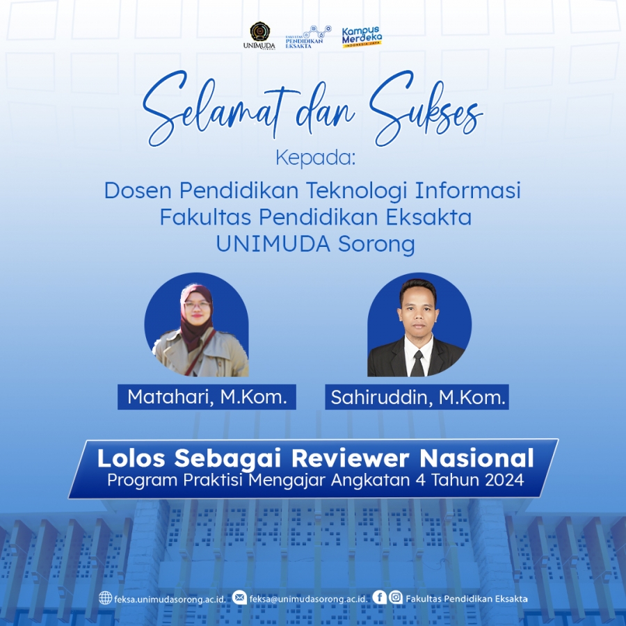 Dosen PTI Lolos Sebagai Reviewer Nasional Program Praktisi Mengajar Angkatan 4 Tahun 2024